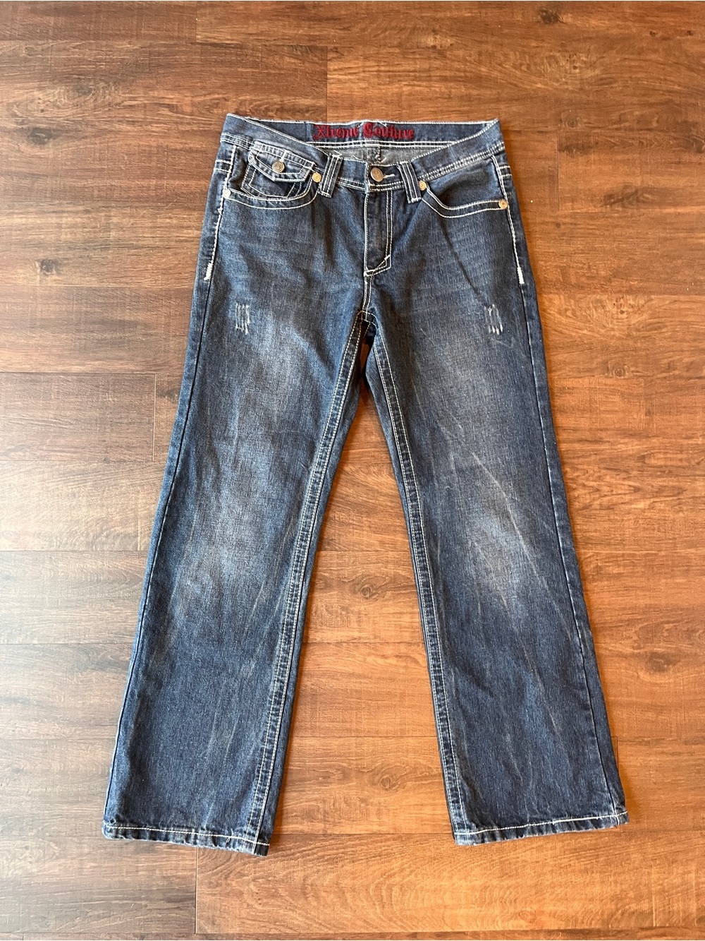 Xtreme Couture Jeans Mens 30x30 Dark Wash Flap Pockets Y2K